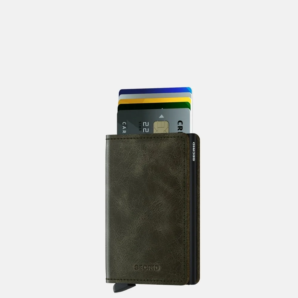 Secrid Slimwallet pasjeshouder olive black bij Duifhuizen