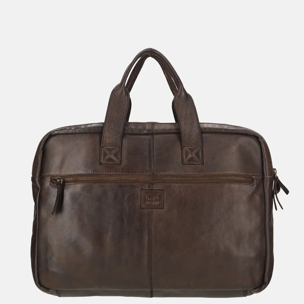 Bear Design laptoptas donkerbruin bij Duifhuizen
