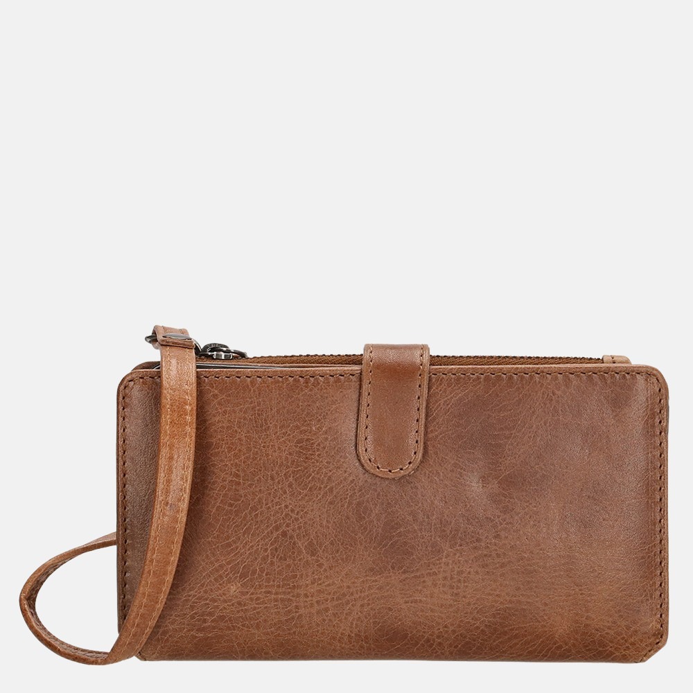 Micmacbags Porto portemonnee/telefoontasje brown bij Duifhuizen