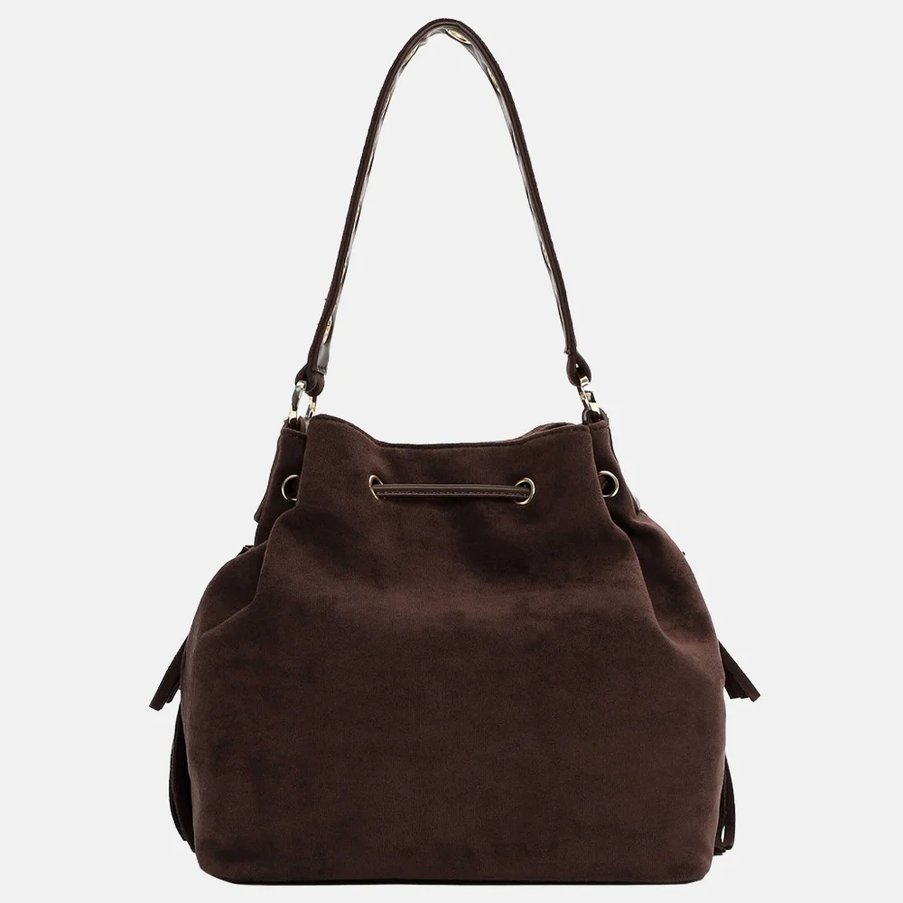 Suri Frey Becky schoudertas franje brown bij Duifhuizen