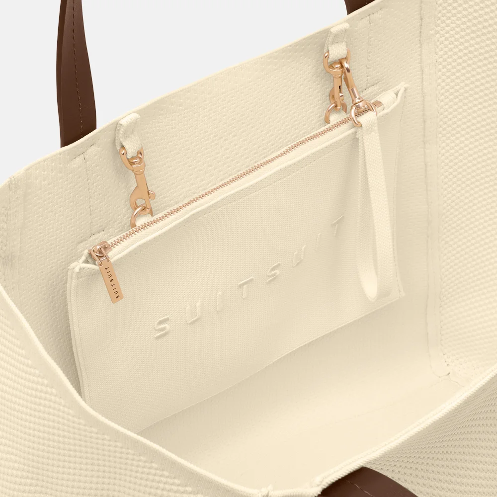 SUITSUIT Serenity Flyknit bag shopper wisper white bij Duifhuizen