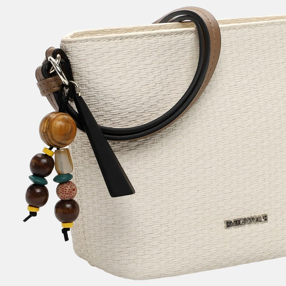 Emily & Noah Johanna crossbody tas ecru bij Duifhuizen