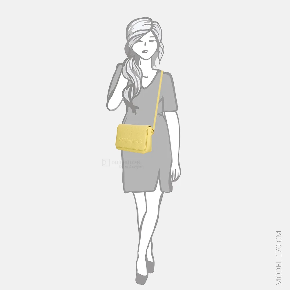 Valentino Bags Rised crossbody tas giallo chiaro bij Duifhuizen