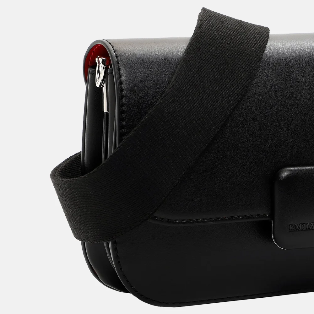 Emily & Noah Elisa crossbody tas black bij Duifhuizen