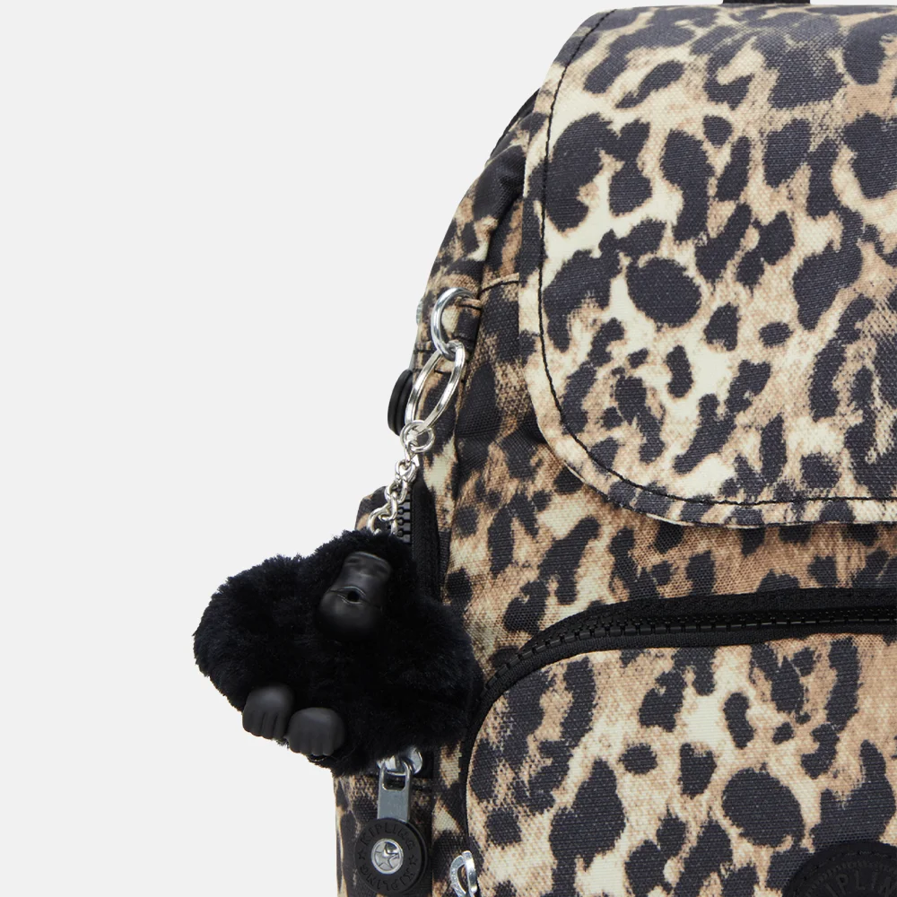 Kipling City Zip rugzak mini wild leopard bij Duifhuizen