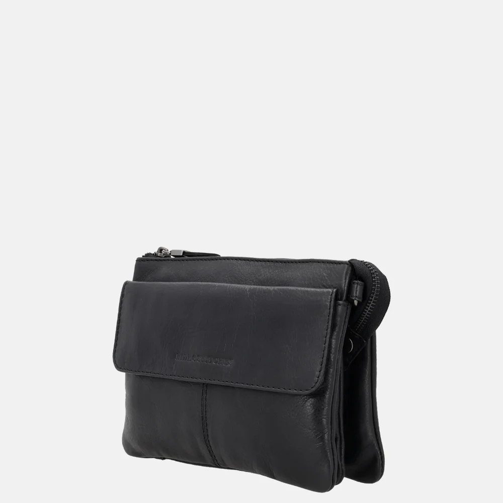 Hide & Stitches Porto crossbody tas black bij Duifhuizen