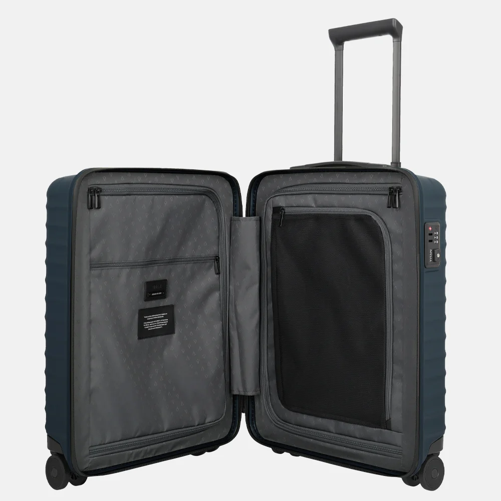 Titan Upgrade handbagage koffer 55 cm midnight blue bij Duifhuizen