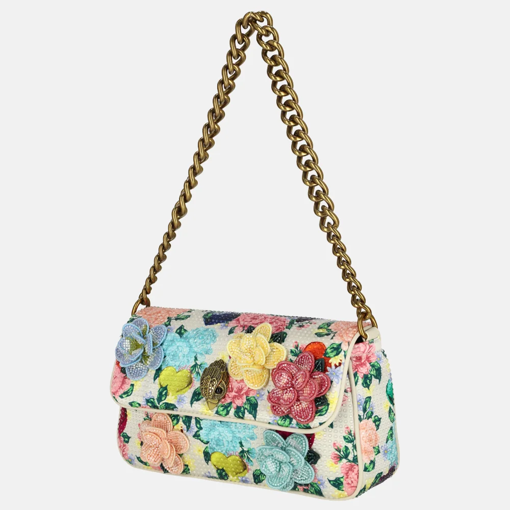 Kurt Geiger Kensington schoudertas flowers S bone bij Duifhuizen