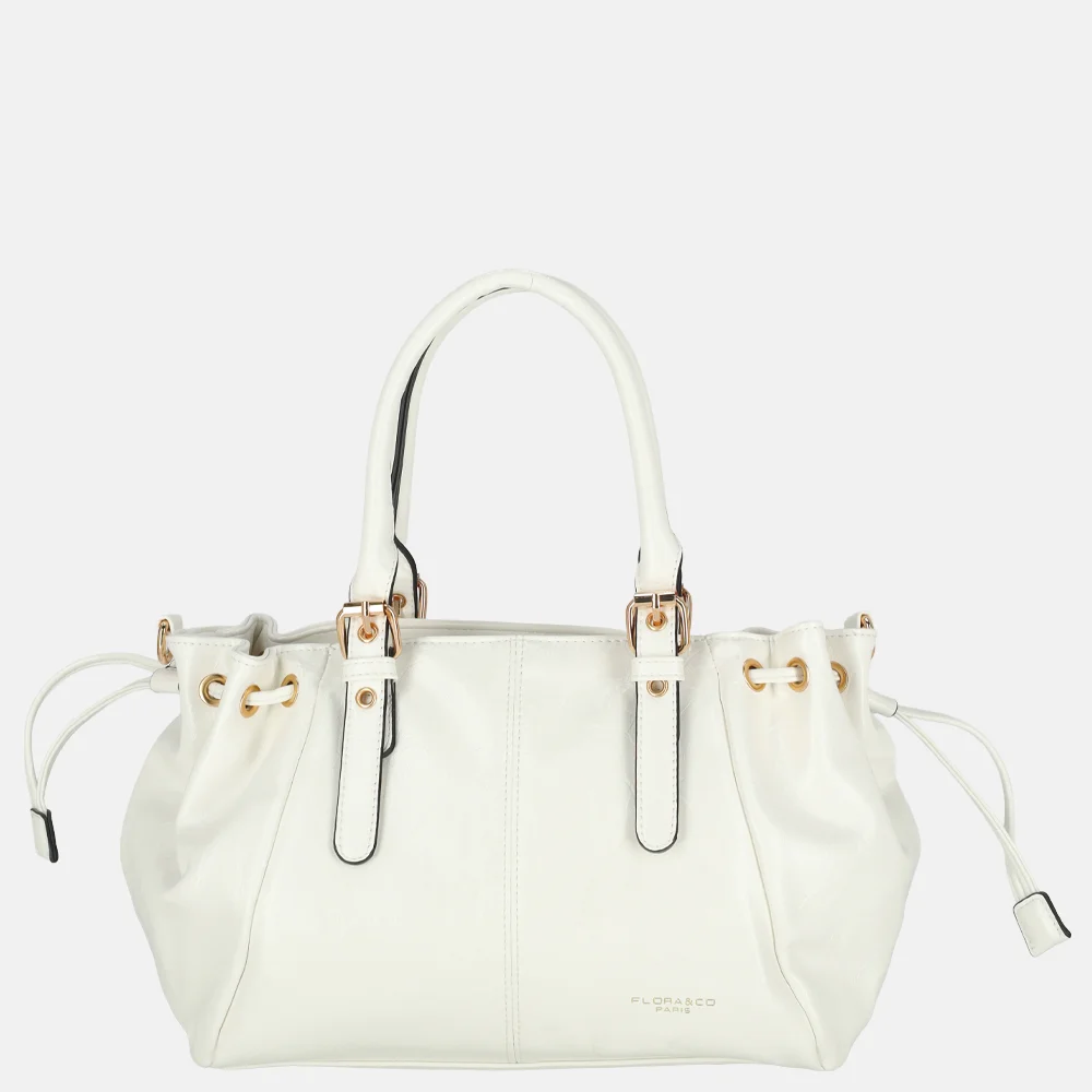 Flora & Co handtas lak white bij Duifhuizen