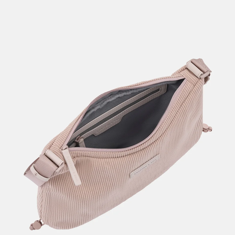 Kapten & Son Skara Corduroy crossbody tas small rose clay bij Duifhuizen