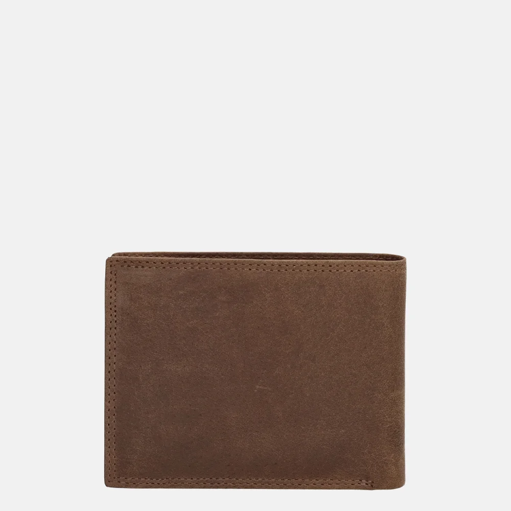 Hide & Stitches portemonnee donkerbruin bij Duifhuizen
