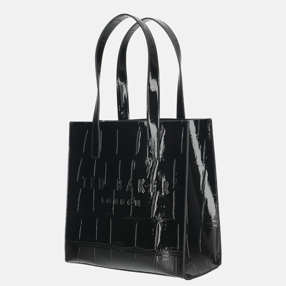 Ted Baker Reptcon shopper S Lak black bij Duifhuizen