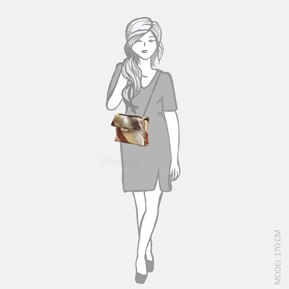 Charm London Elisa schoudertas L multi gold bij Duifhuizen