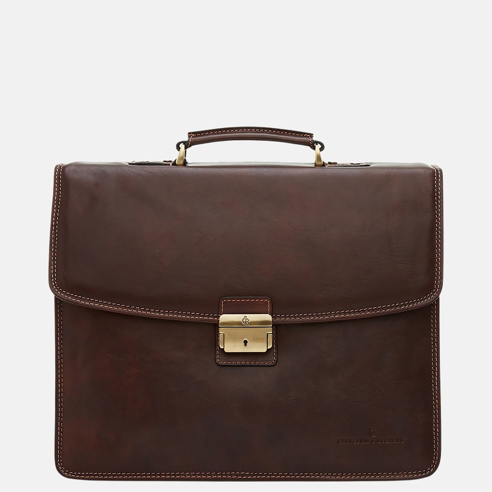 Castelijn & Beerens Verona aktetas 15.6 inch mocca