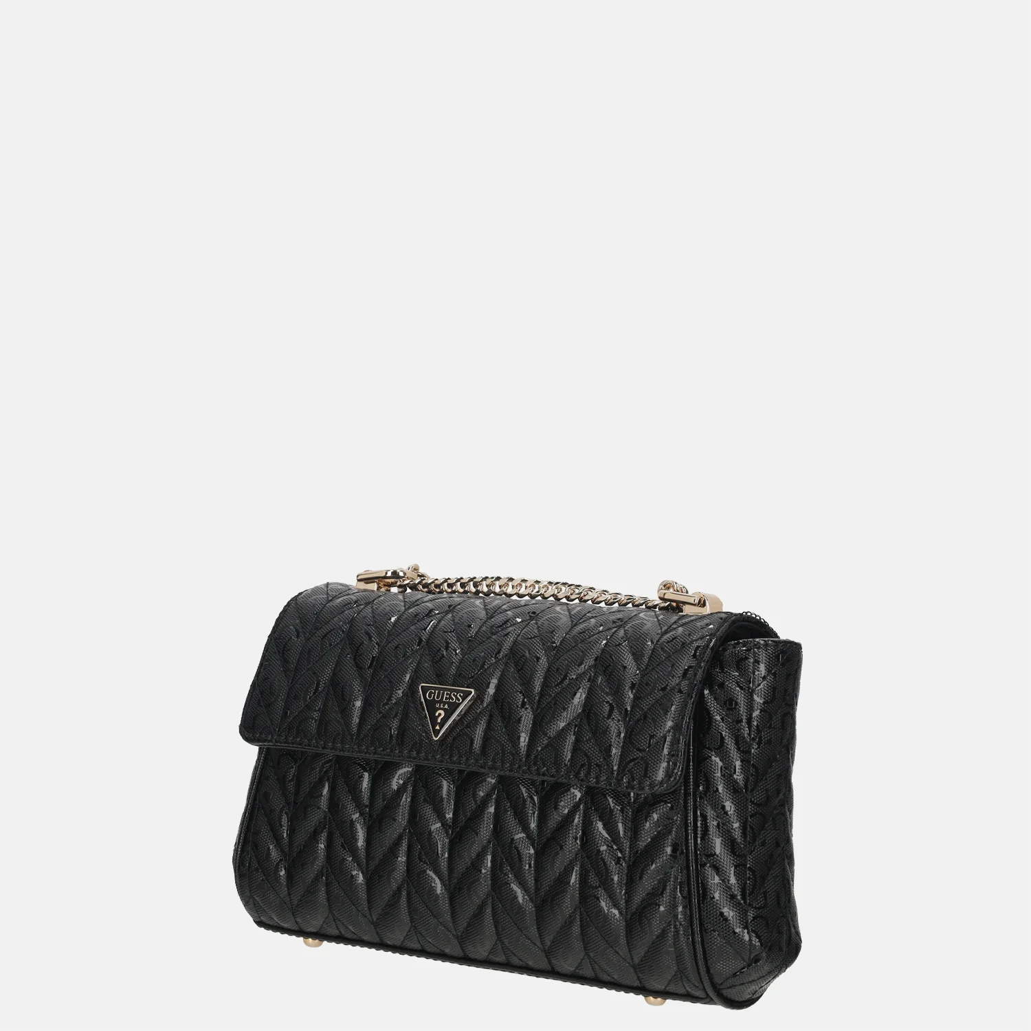 Guess Stacey crossbody tas black bij Duifhuizen