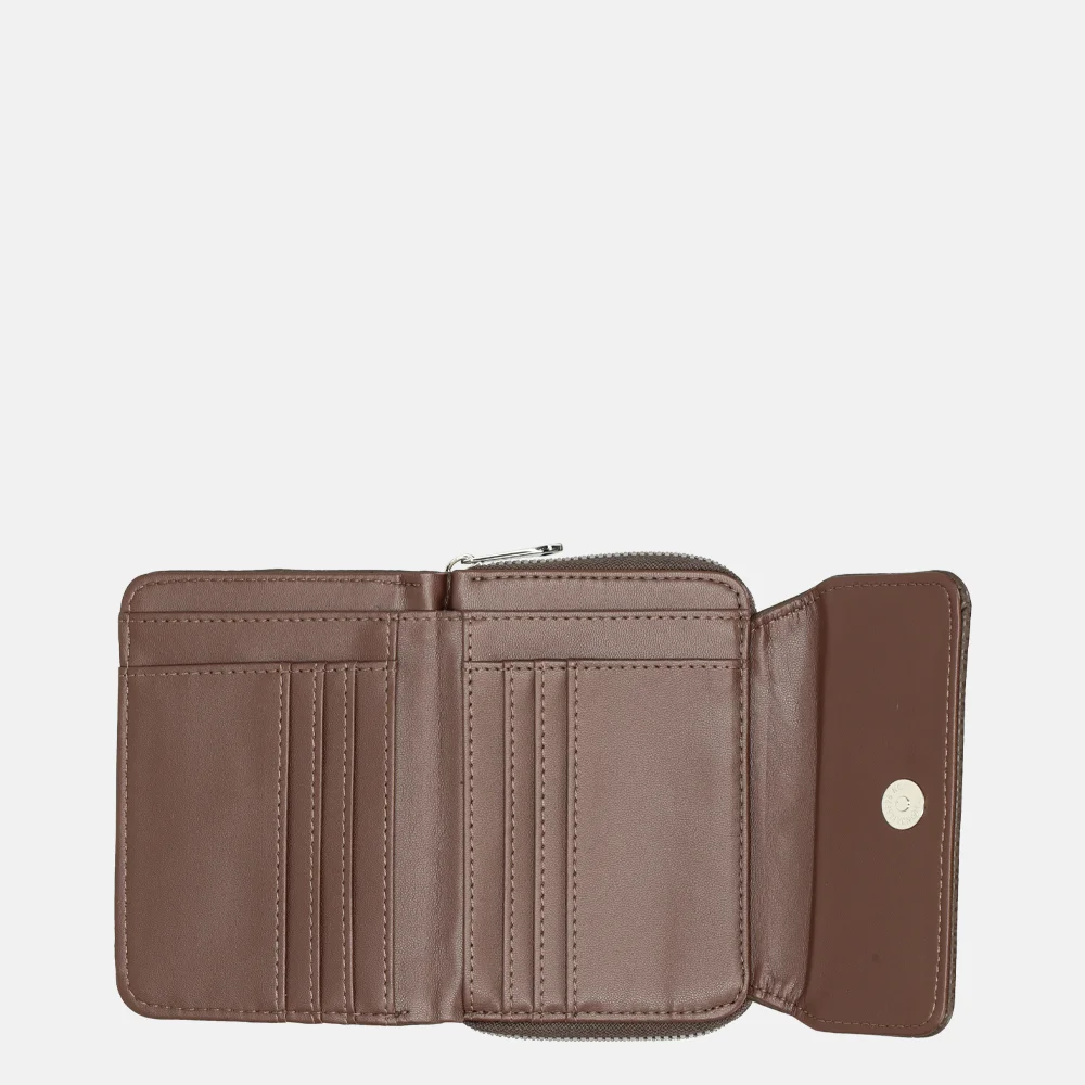 Flora & Co portemonnee chocolat bij Duifhuizen