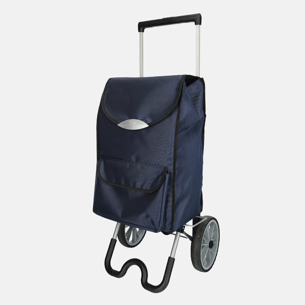 Secc boodschappentrolley donkerblauw bij Duifhuizen