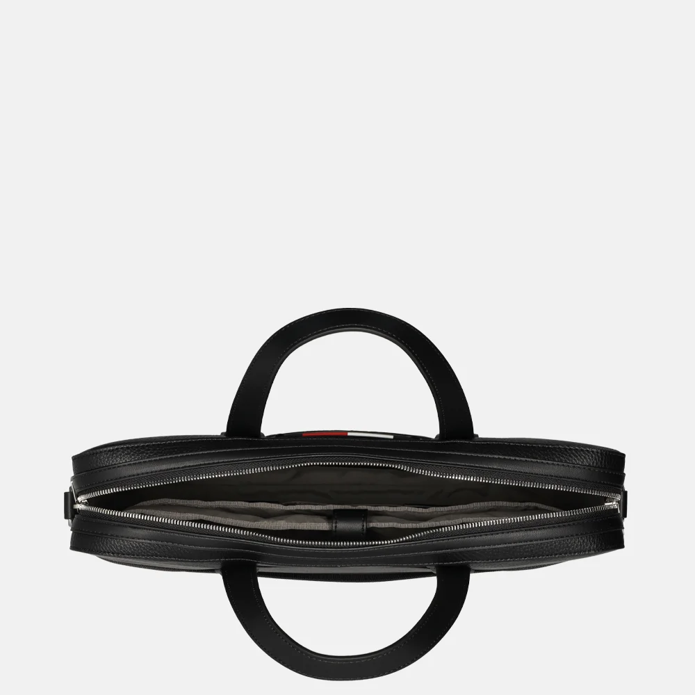 Tommy Hilfiger Central slim laptoptas 16 inch black bij Duifhuizen