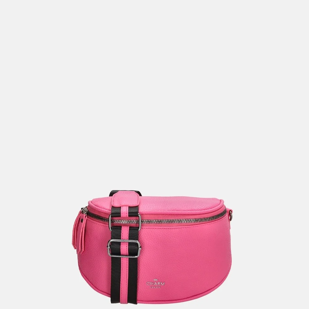 Charm London New York crossbody tas fuchsia bij Duifhuizen