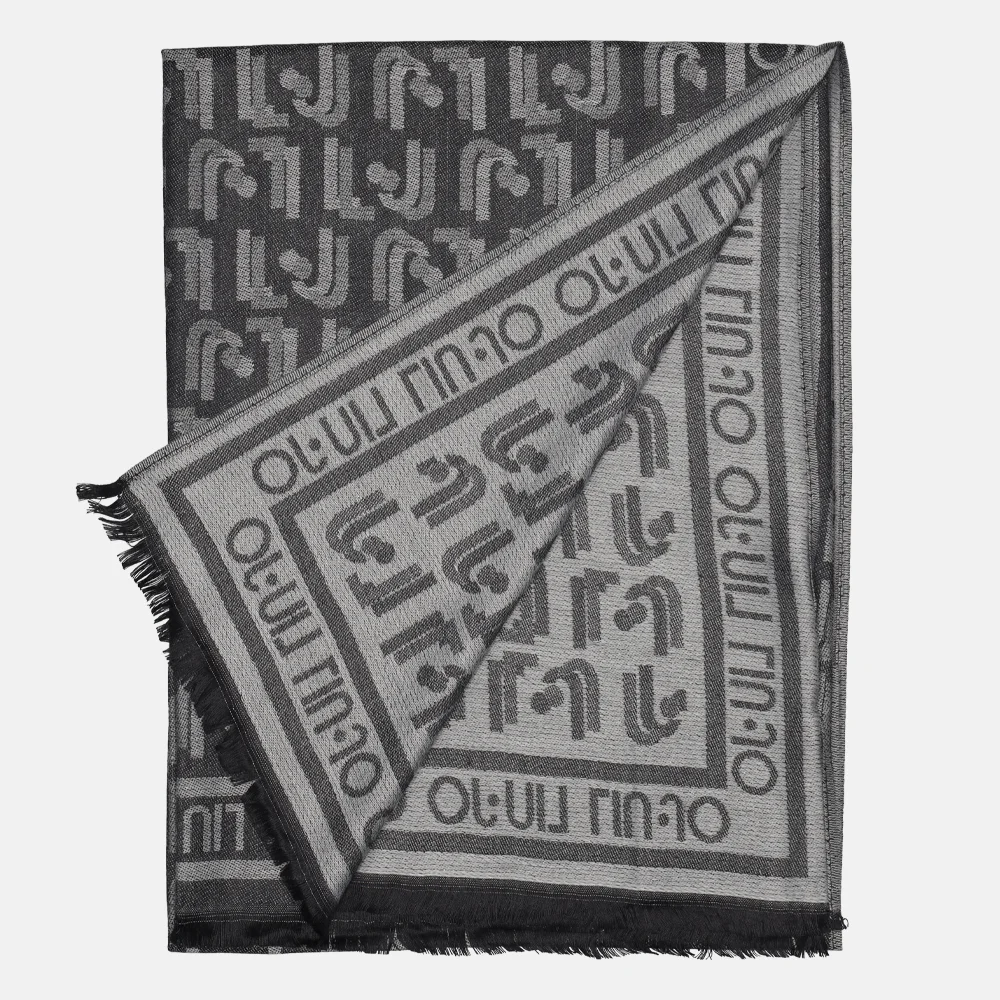 Liu Jo Logo sjaal nero bij Duifhuizen