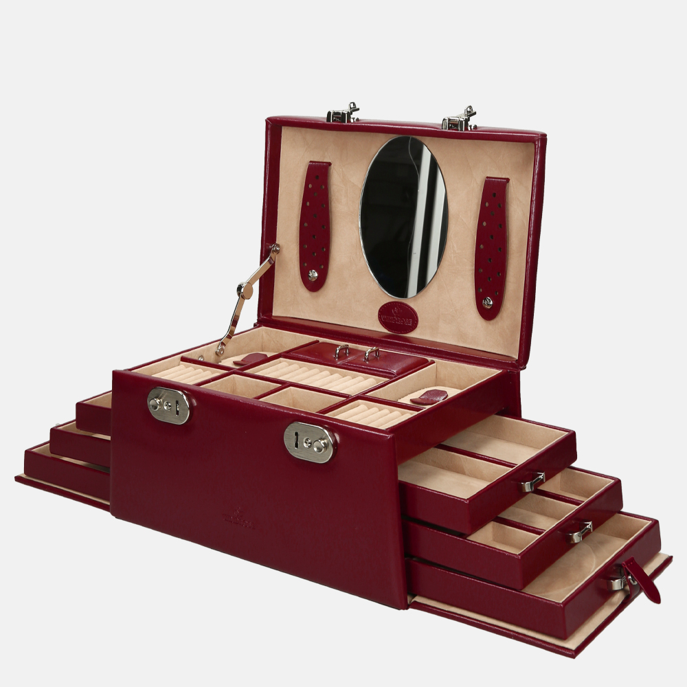 Windrose Merino sieradendoos rood bij Duifhuizen