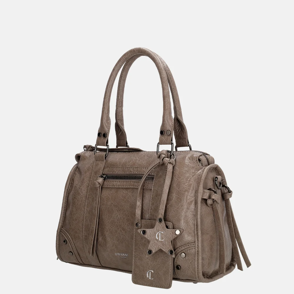 Charm London Berlin handtas M taupe bij Duifhuizen