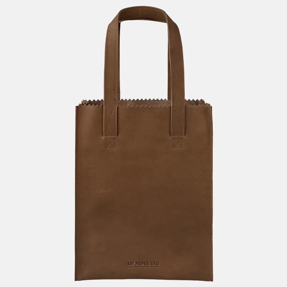 My paper bag shopper hazel brown bij Duifhuizen