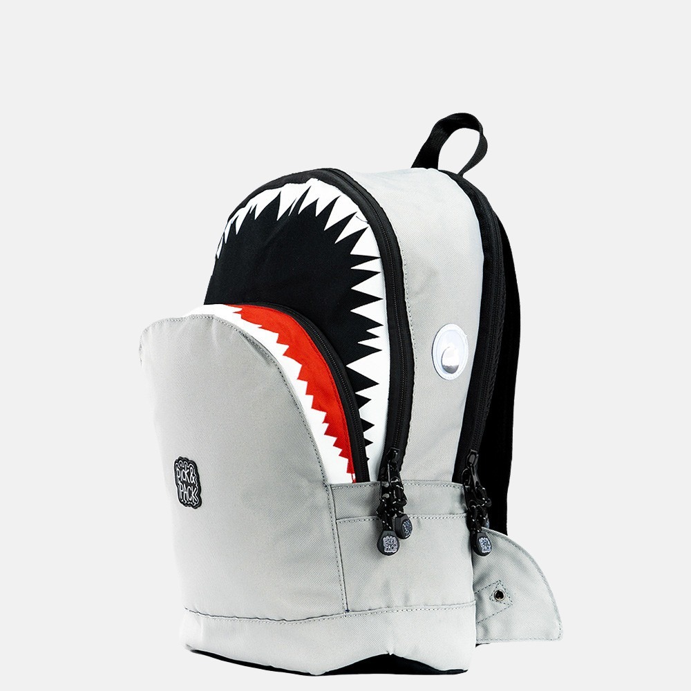 Pick & Pack Shark kinderrugzak M grey bij Duifhuizen