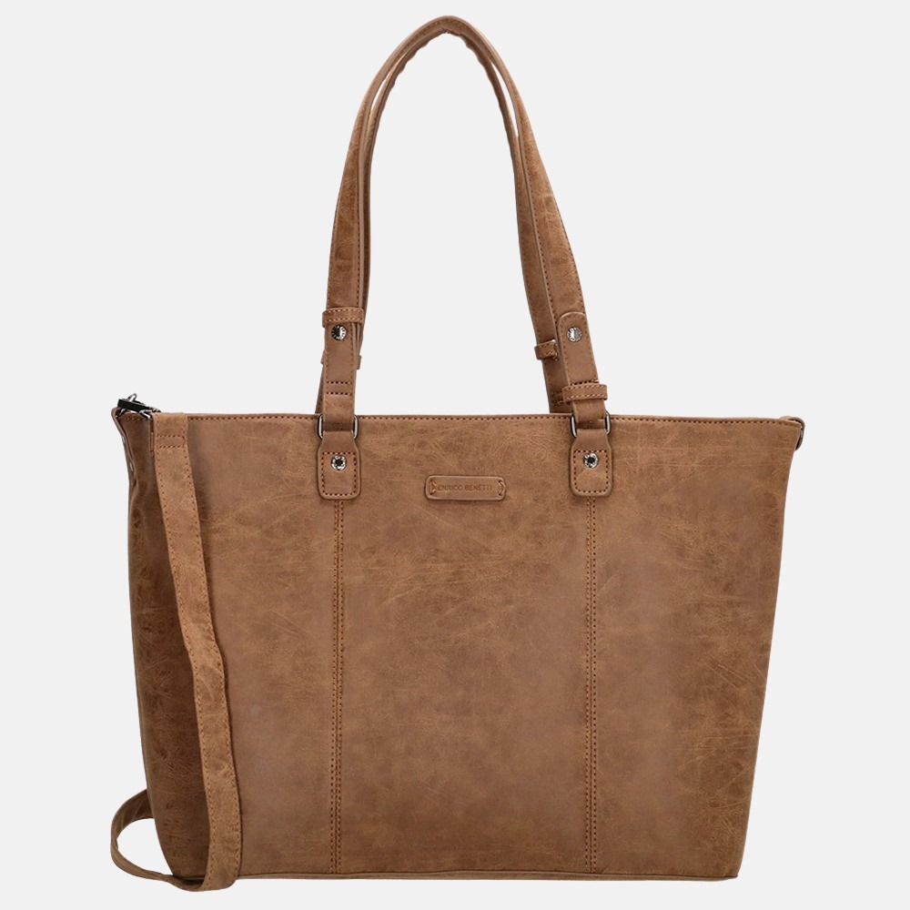 Enrico Benetti Kate shopper 15 inch camel bij Duifhuizen