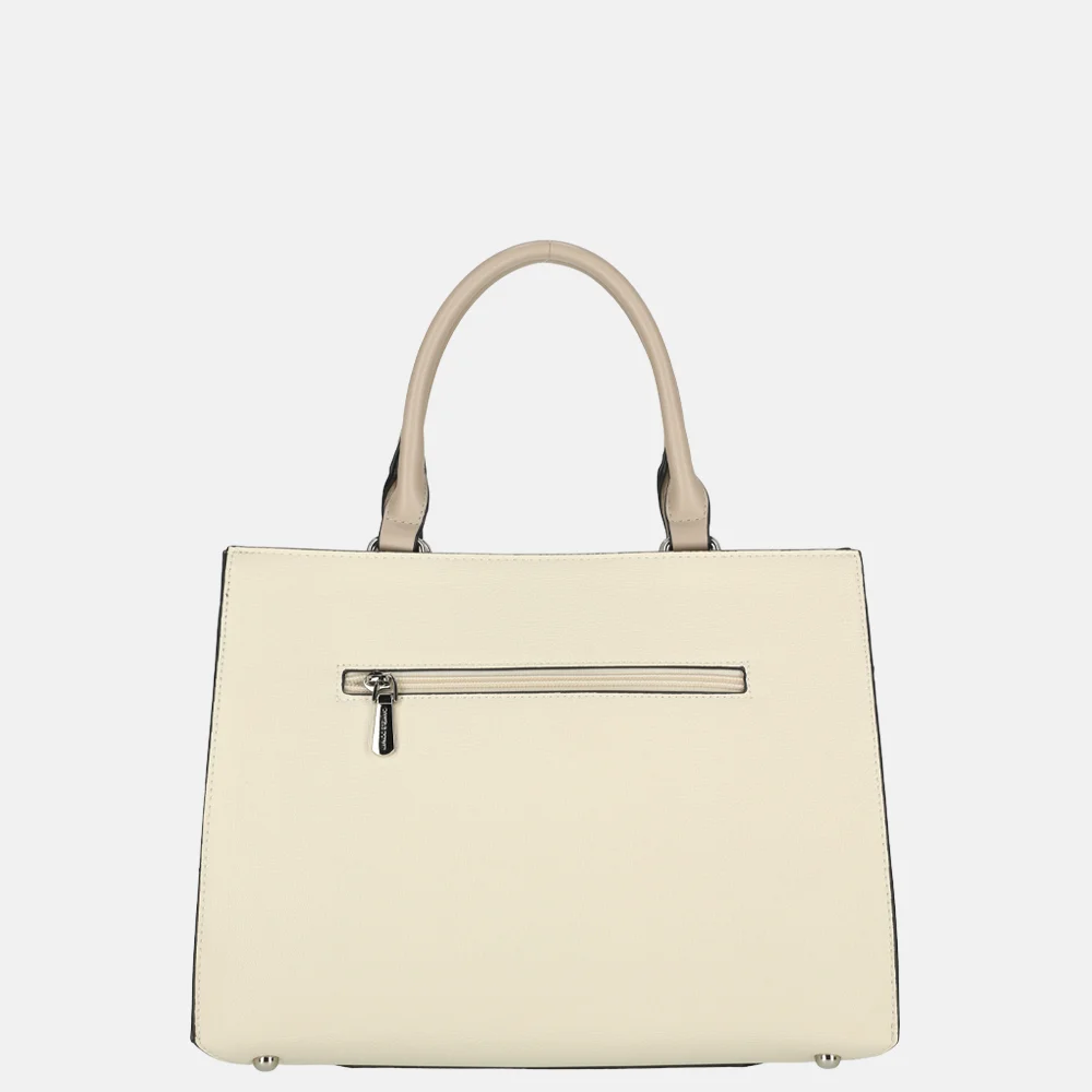 Daniele Donati Saffiano handtas lichtbeige bij Duifhuizen