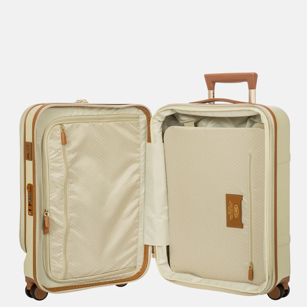 Bric's Bellagio trolley handbagage koffer 55 cm cream bij Duifhuizen