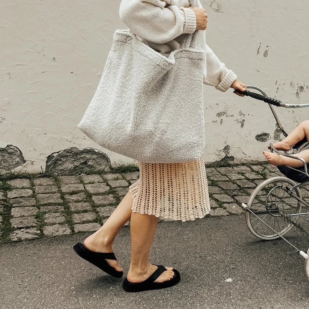 Studio Noos Teddy Mom-Bag shopper light grey bij Duifhuizen