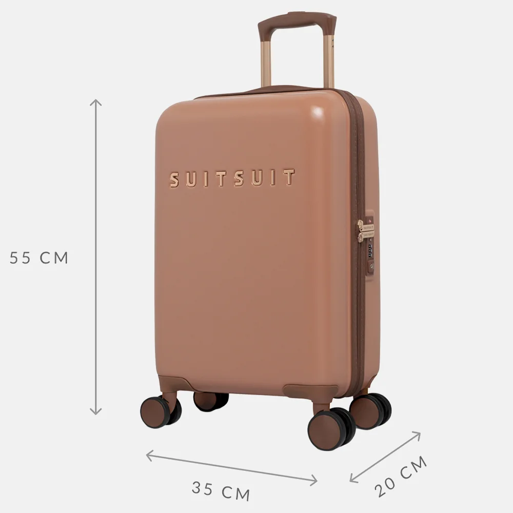 Suitsuit Fab Seventies handbagage koffer 55 cm italian clay bij Duifhuizen