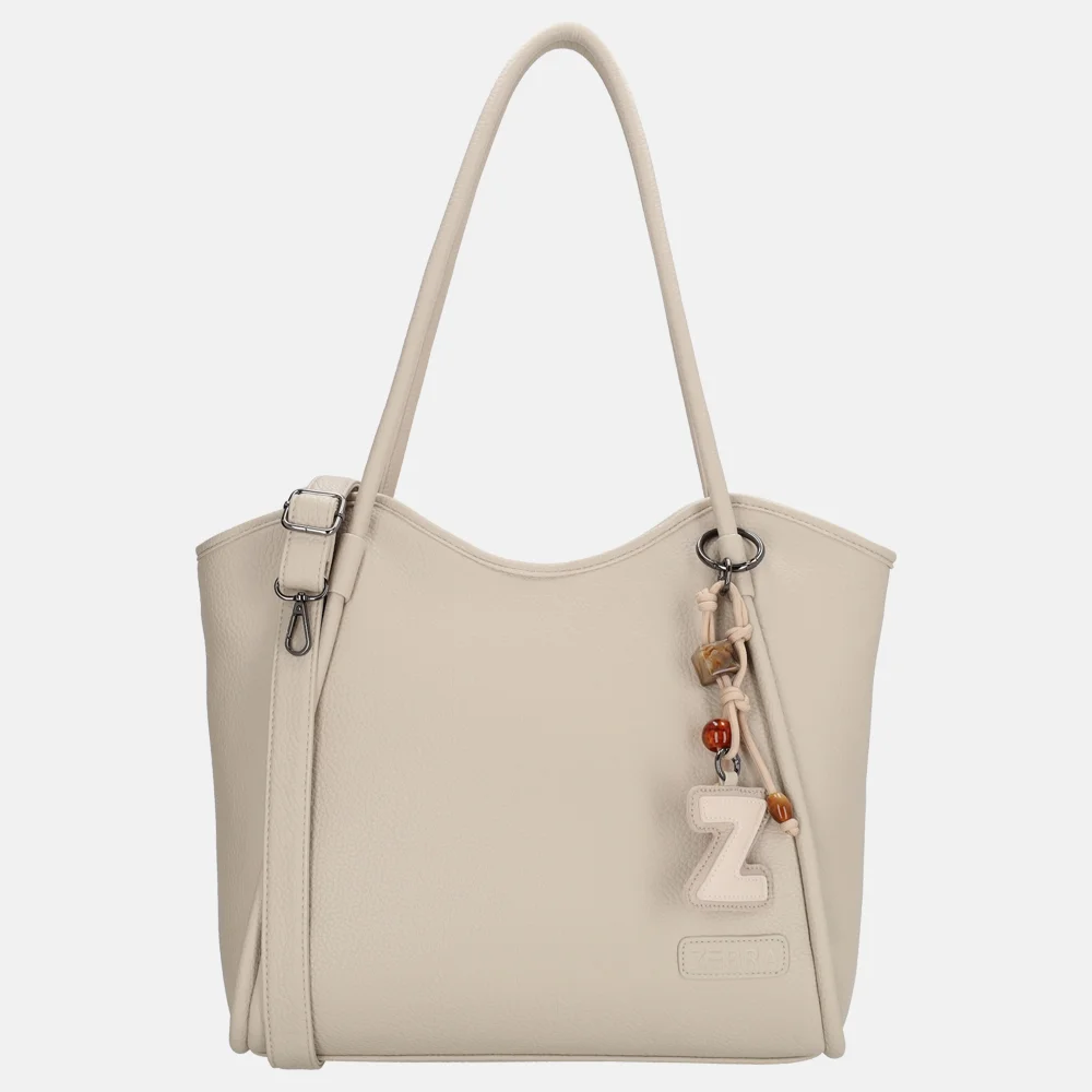 Zebra Trends Sofie shopper met laptopvak 13 inch creme bij Duifhuizen
