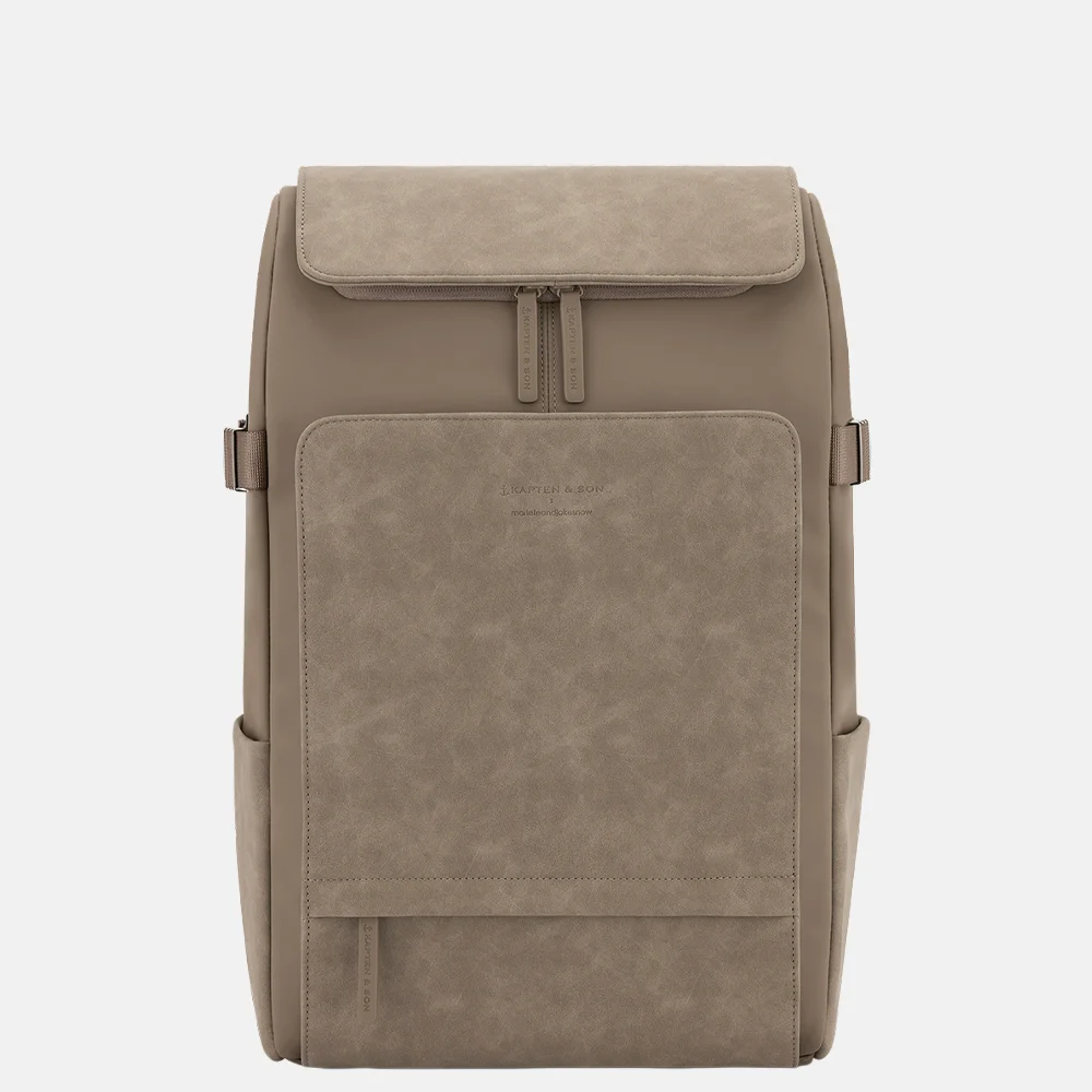 Kapten & Son Bali laptoprugzak L 15 inch walnut bij Duifhuizen