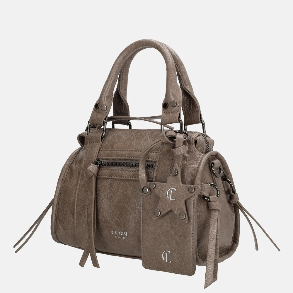 Charm London Berlin handtas S taupe bij Duifhuizen