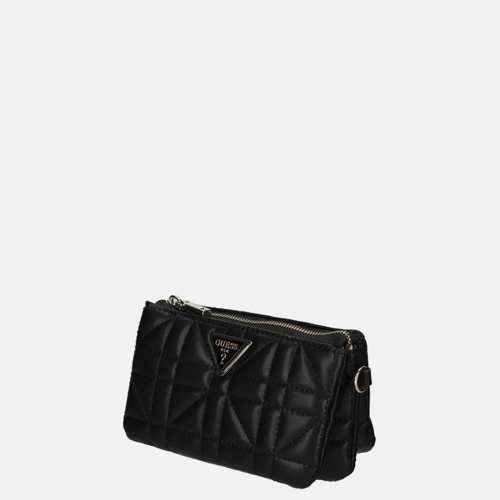 Guess Latona crossbody tas mini black bij Duifhuizen