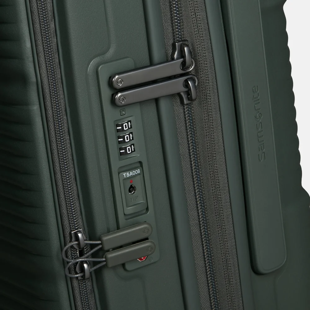 Samsonite Paralux HS Spinner handbagage koffer expendable 55 cm olive bij Duifhuizen