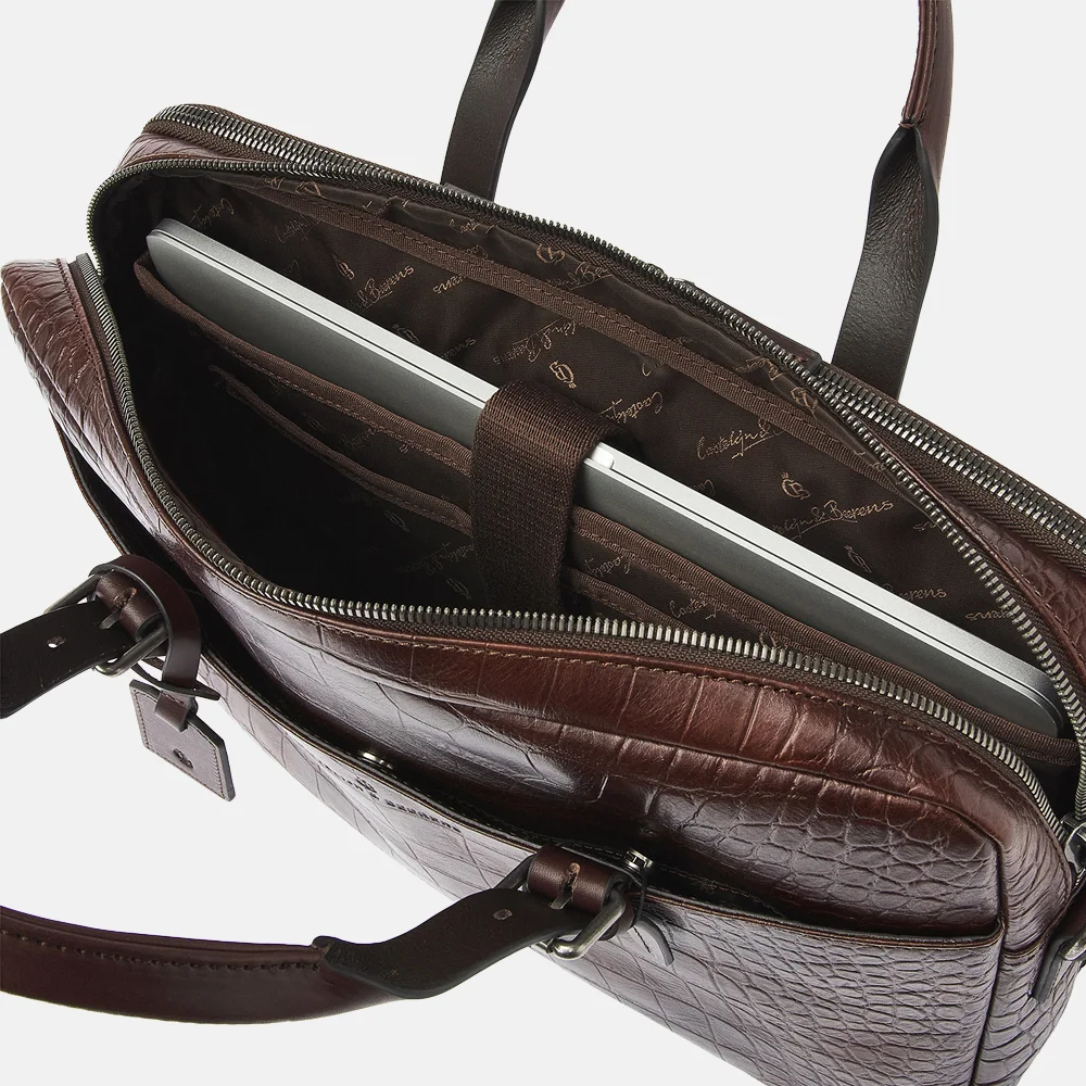 Castelijn en Beerens Rien laptoptas 15 inch mocca bij Duifhuizen