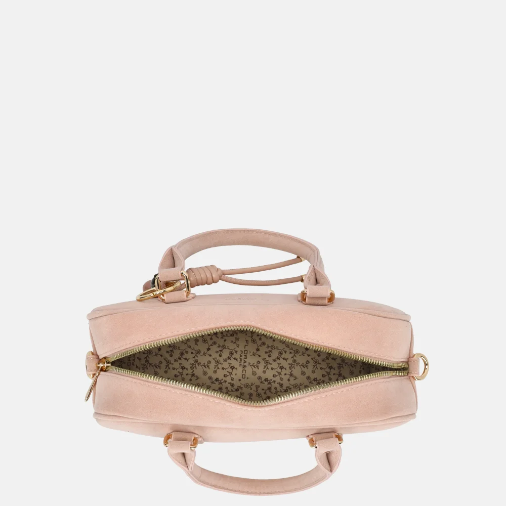 Flora & Co handtas suedine rose bij Duifhuizen