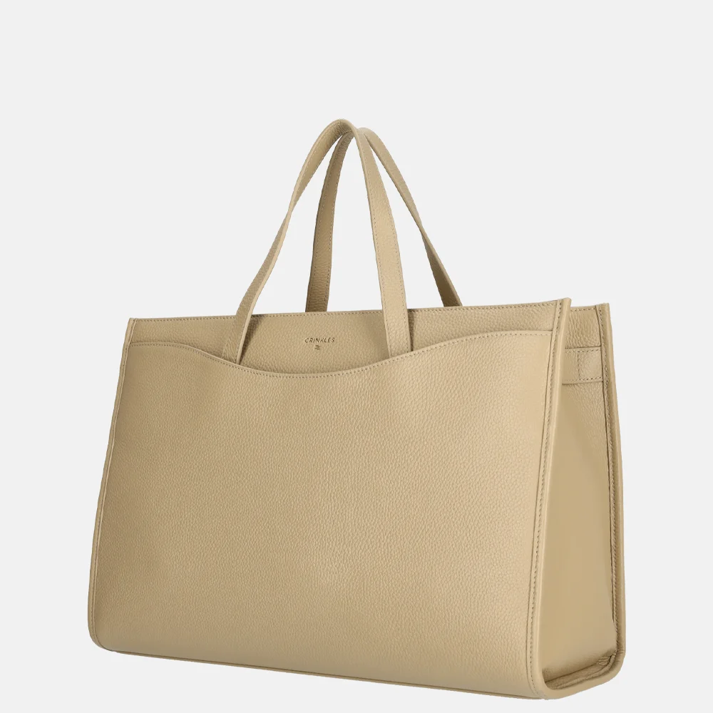 Crinkles laptoptas 13 inch sabbia bij Duifhuizen