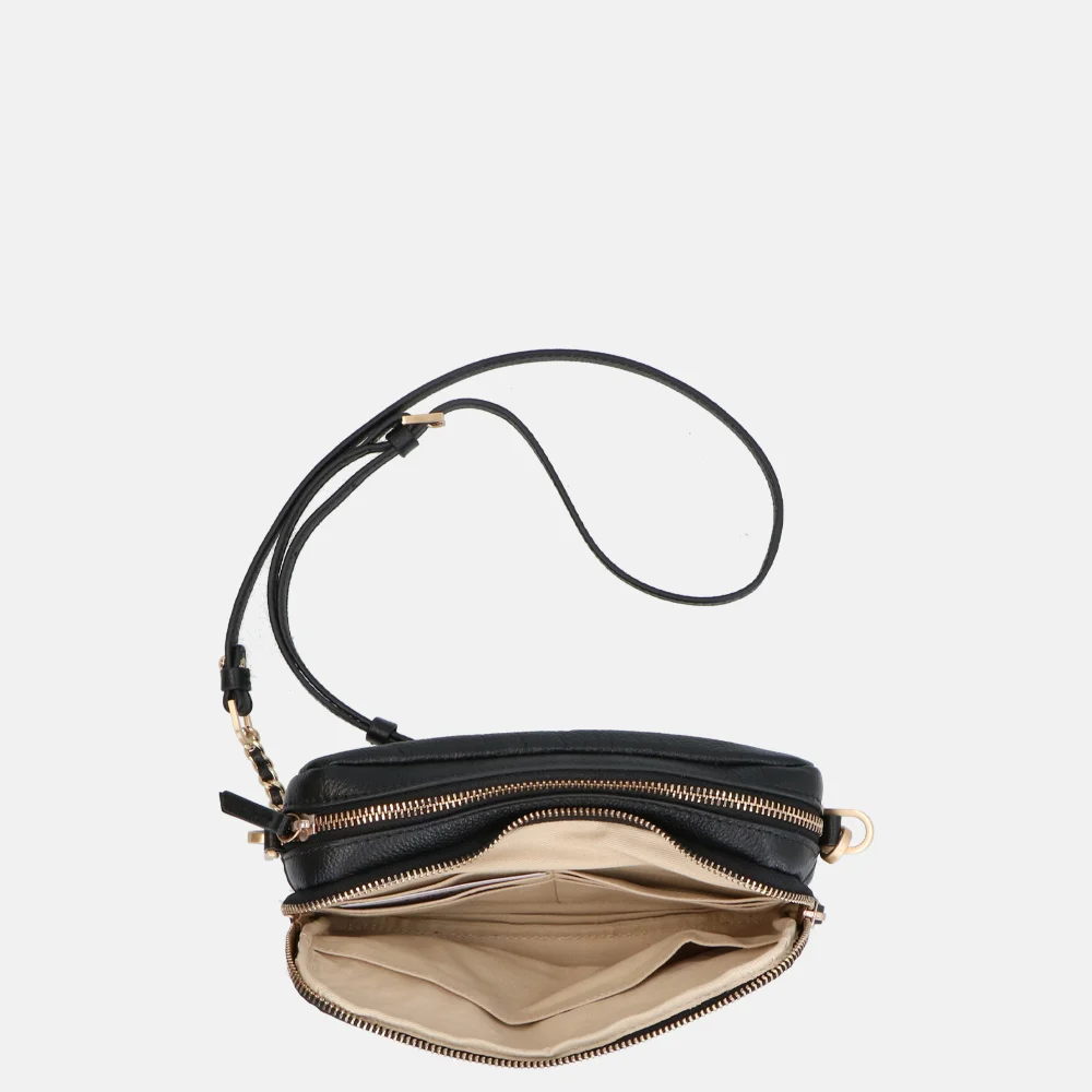 Loulou Essentiels Emilie crossbody tas black bij Duifhuizen