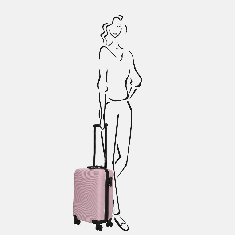 Enrico Benetti Louisville koffer 55 cm pink bij Duifhuizen