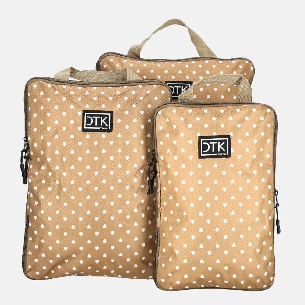 Duifhuizen packing cubes set compressie taupe