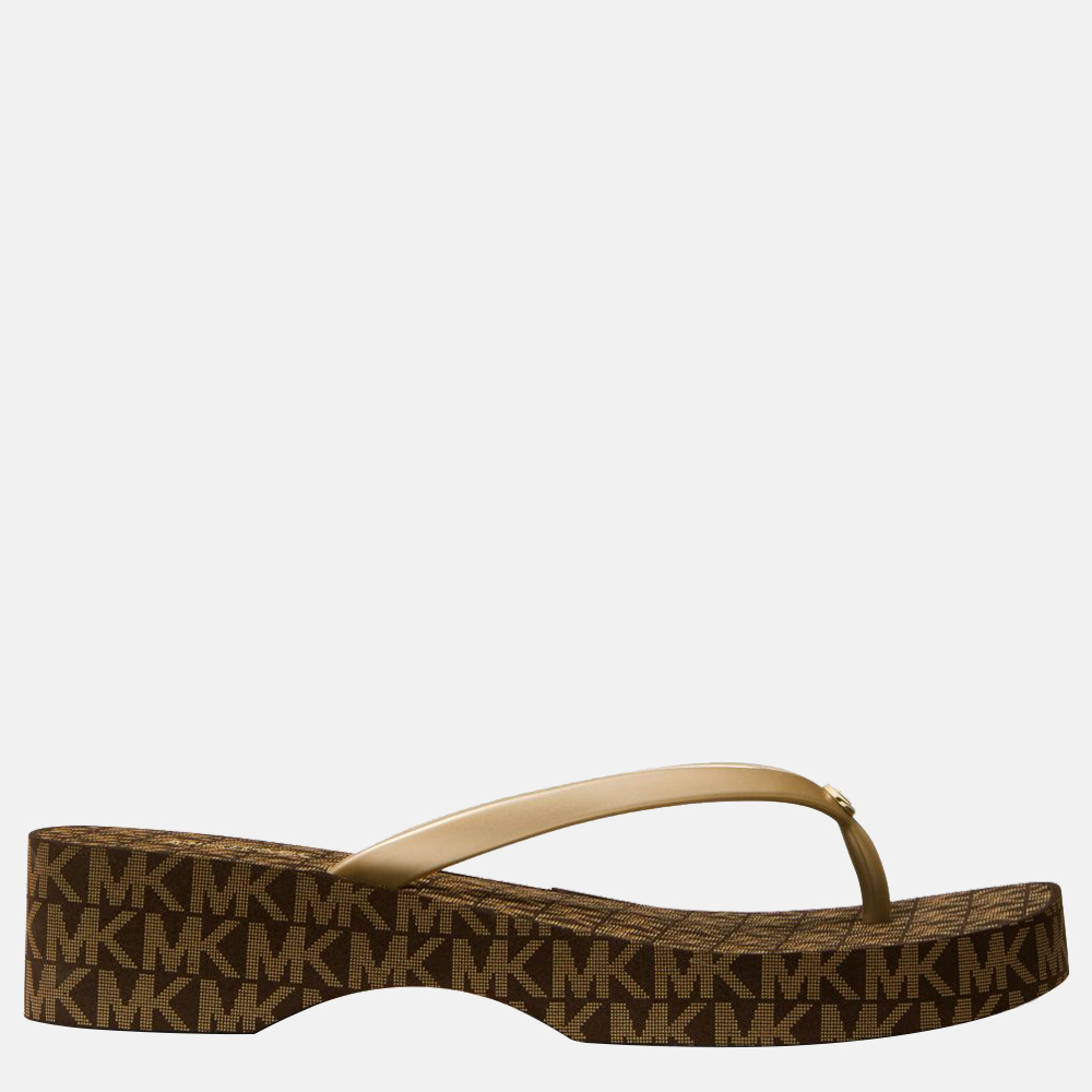 Michael Kors slippers brown bij Duifhuizen