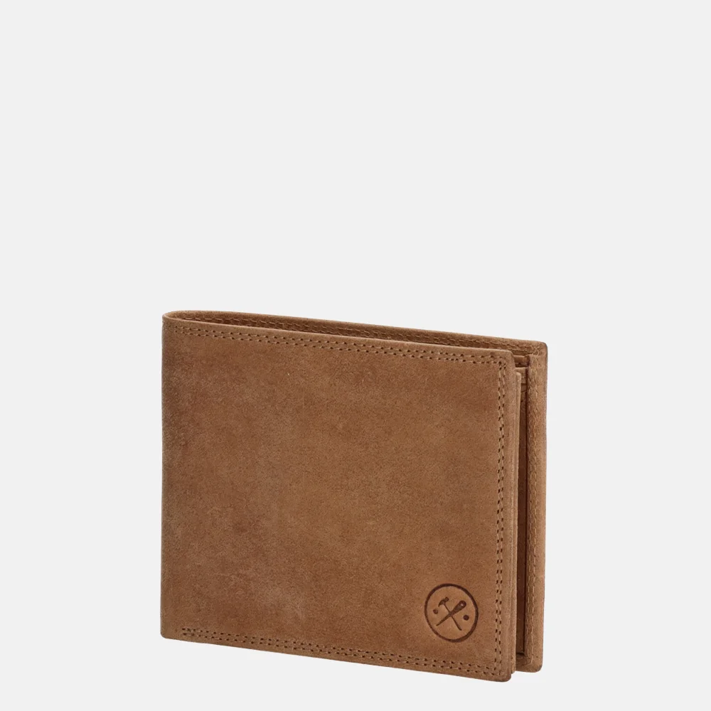 Hide & Stitches portemonnee bruin bij Duifhuizen