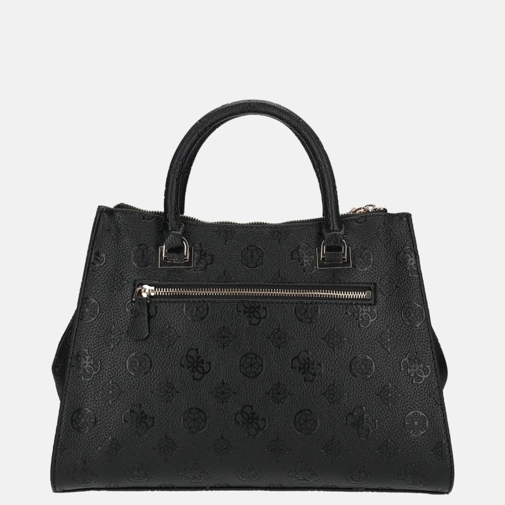 Guess Cresidia II society handtas black logo bij Duifhuizen