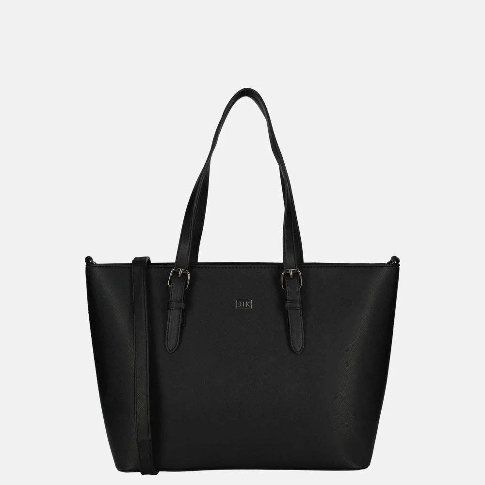 Duifhuizen Saffiano shopper M zwart