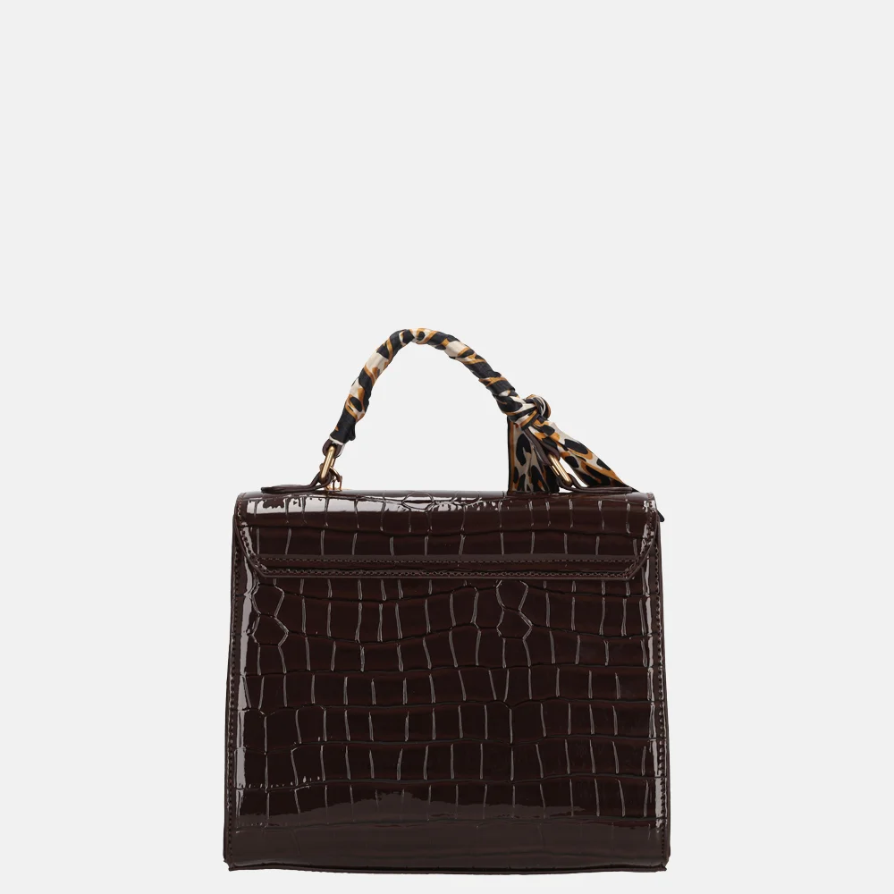 Charm London Knightsbridge handtas croco donkerbruin bij Duifhuizen