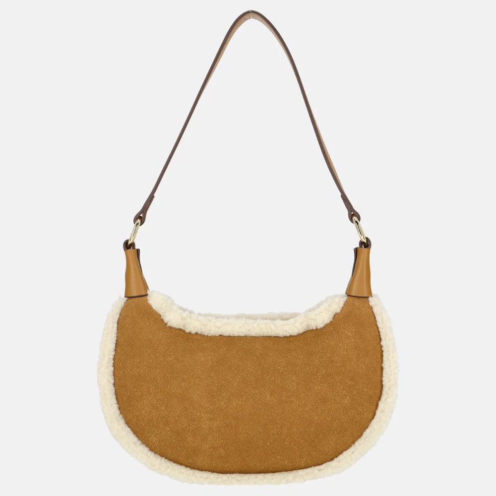 Laurent David Brit Teddy schoudertas cognac bij Duifhuizen